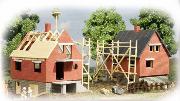 Auhagen 12215: Houses under construction