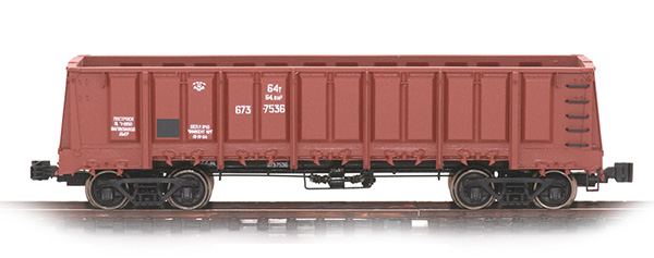 Bergs 0073: Open goods car, Typ 12-П001 Nr 673-7536