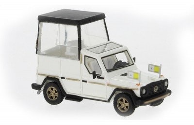 Brekina 87675: BOS: 1980 Mercedes 230 G Papamobil - Pope Mobile