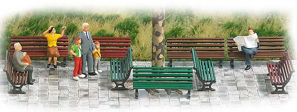 Busch 1149: Benches, 12 pcs