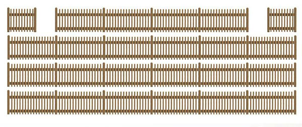 Busch 6007: Wooden fences
