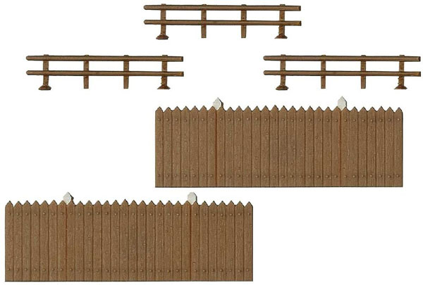 Busch 6015: Wooden fences