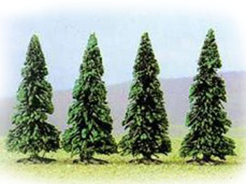 Busch 6100: 4 pine trees, 55
