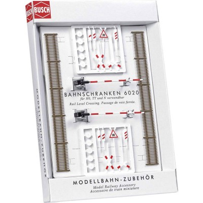Busch 6020: Жел. переезд со шлагбаумом, сборный набор
