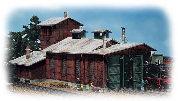 Faller 120161: Engine house, 2 stalls