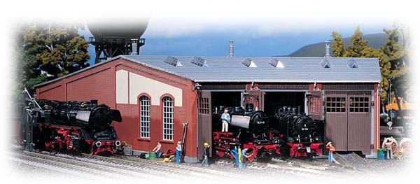 Faller 120177: 3-stall engine roundhouse (long type)