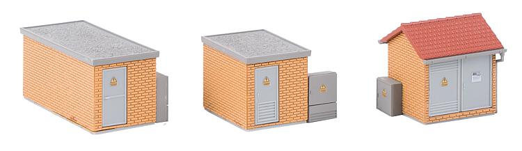 Faller 120266: 3 Substations, brick construction