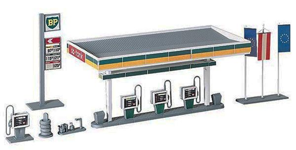 Faller 130346: Covered petrol pumps