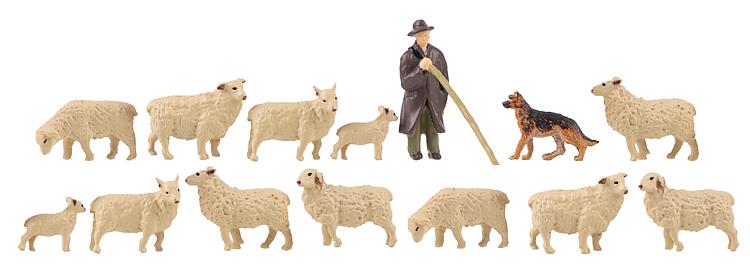 Faller 151901: Пастух, овчарка, овцы