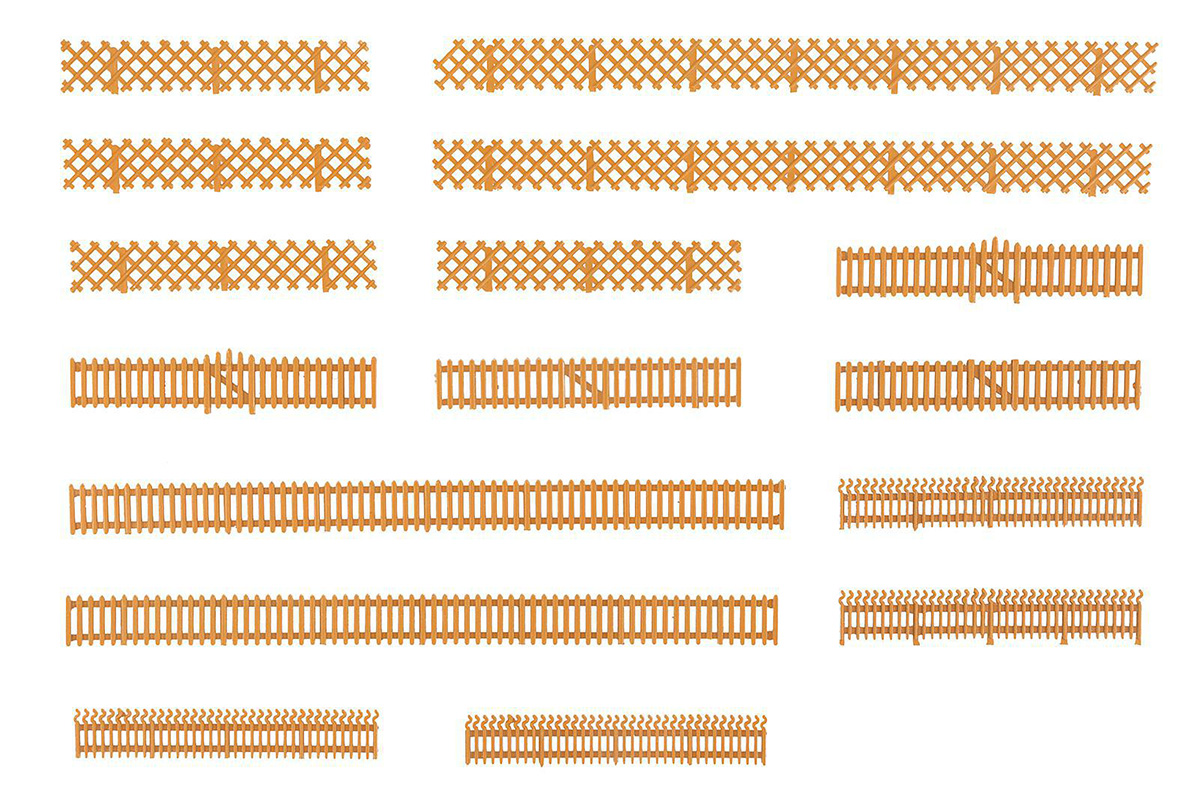 Faller 180860: Забор деревянный, 3 вида