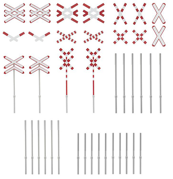 Faller 180949: Railway crossing signs