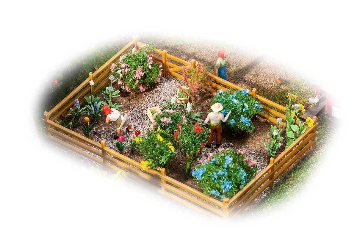Faller 181276: Pleasure garden with flowers and bushes