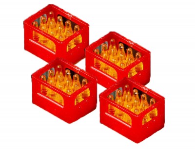 Faller 180996: 4 Soft drink crates with juice bottles