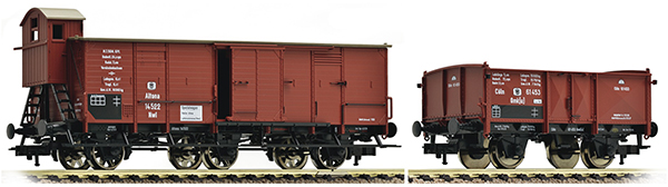 Fleischmann 538003: Cargo car set 2 pcs K.P.E.V.