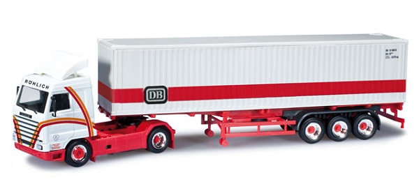 Herpa 302562: Scania Streamline Deutsche Bahn container trailer