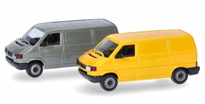 Herpa 012386-004: Volkswagen (VW) T4 Kasten MiniKit  серый/желтый