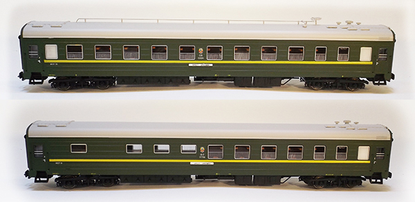 Heris 80127-01: Passenger car Set TsMV with buffet Ammendorf SZD Moscow-Berlin, 2 pcs