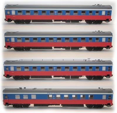 Heris 17104: Passenger car Set TsMV Ammendorf RZD Russia Moskva-Vladivostok, 4 pcs