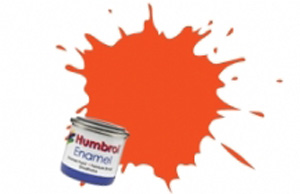 Humbrol 1322: Apelsini Läbipaistev Email, Clear Color Orange