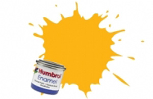 Humbrol 154: Markeeristav Kollane Matt Email, Insignia Yellow