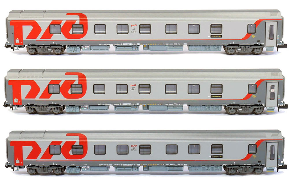 LS Models 78043: Passenger cars Set RZD Moskau-Paris