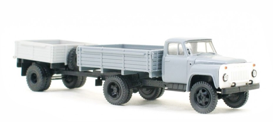 Miniaturmodelle 033351: ГАЗ-52 грузовик открытый бортовой с прицепом 1АП