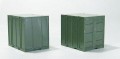 Miniaturmodelle 000100: 2-unit set Container UUК-5 dark green