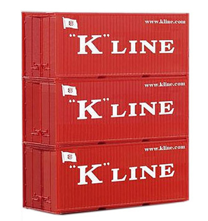 Piko 56220: 3-unit set 20ft 'K-Line' containers