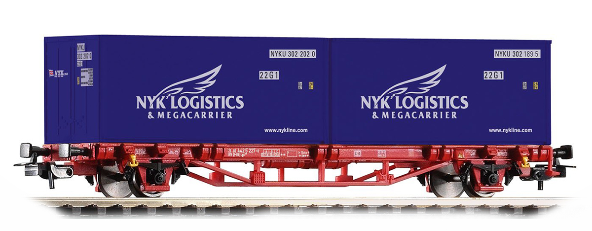 Piko 57772: Konteinervagun Lgs 579 koos konteineritega 'NYK'