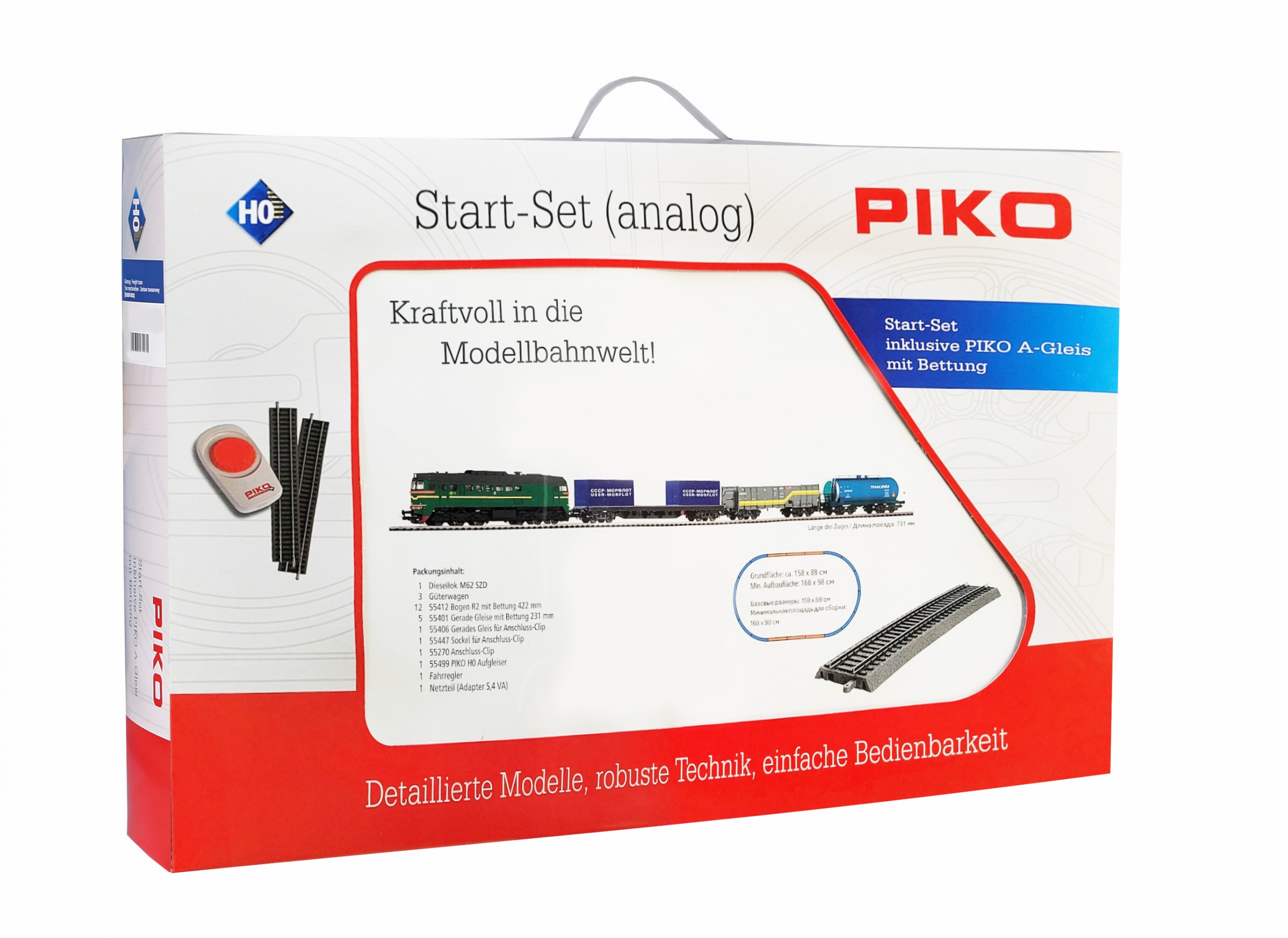 Piko 97940: Стартовый набор Грузовой поезд СЖД, тепловоз М62