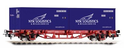 Piko 57772: Konteinervagun Lgs 579 koos konteineritega 'NYK'