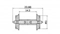 Roco 40193: Wheel set with forked axle