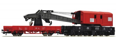 Roco 56240: Crane car with barrier car