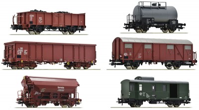 Roco 76030: Set of goods wagons of the DR, 6 pcs