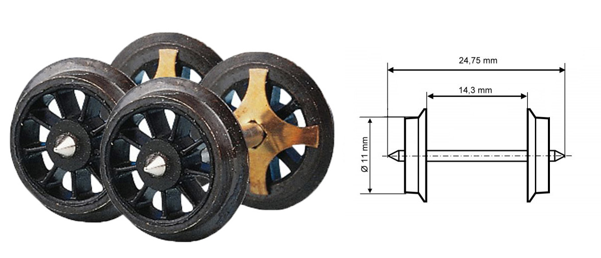 Roco 40188: Wheel set Spoked