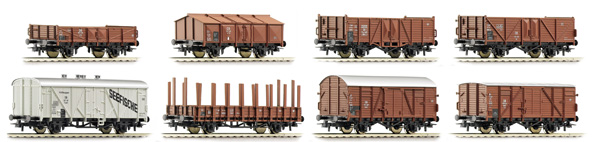 Roco 44002: Freight cars, 8 pcs