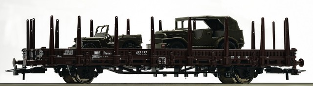 Roco 67493: Heavy lorry with Willys Jeep and Dodge Kübelwagen