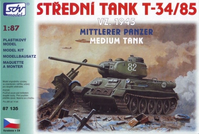 SDV Model 87135: T-34/85 1945 Soviet medium tank