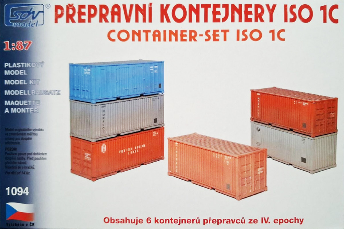 SDV Model 1094: Containers 20' ISO 1C, 6 pcs