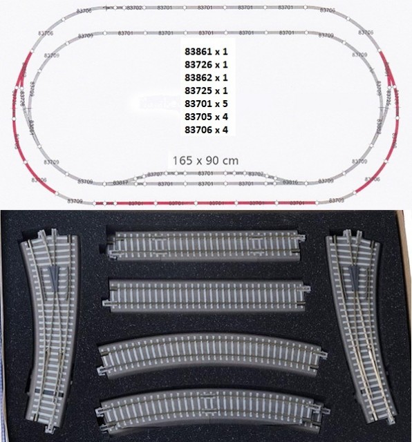 Tillig 01835: Track set with ballast