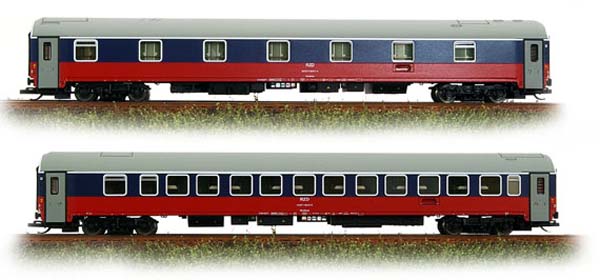 Tillig 58010: Reisivagun WLABmee Komplekt RZD