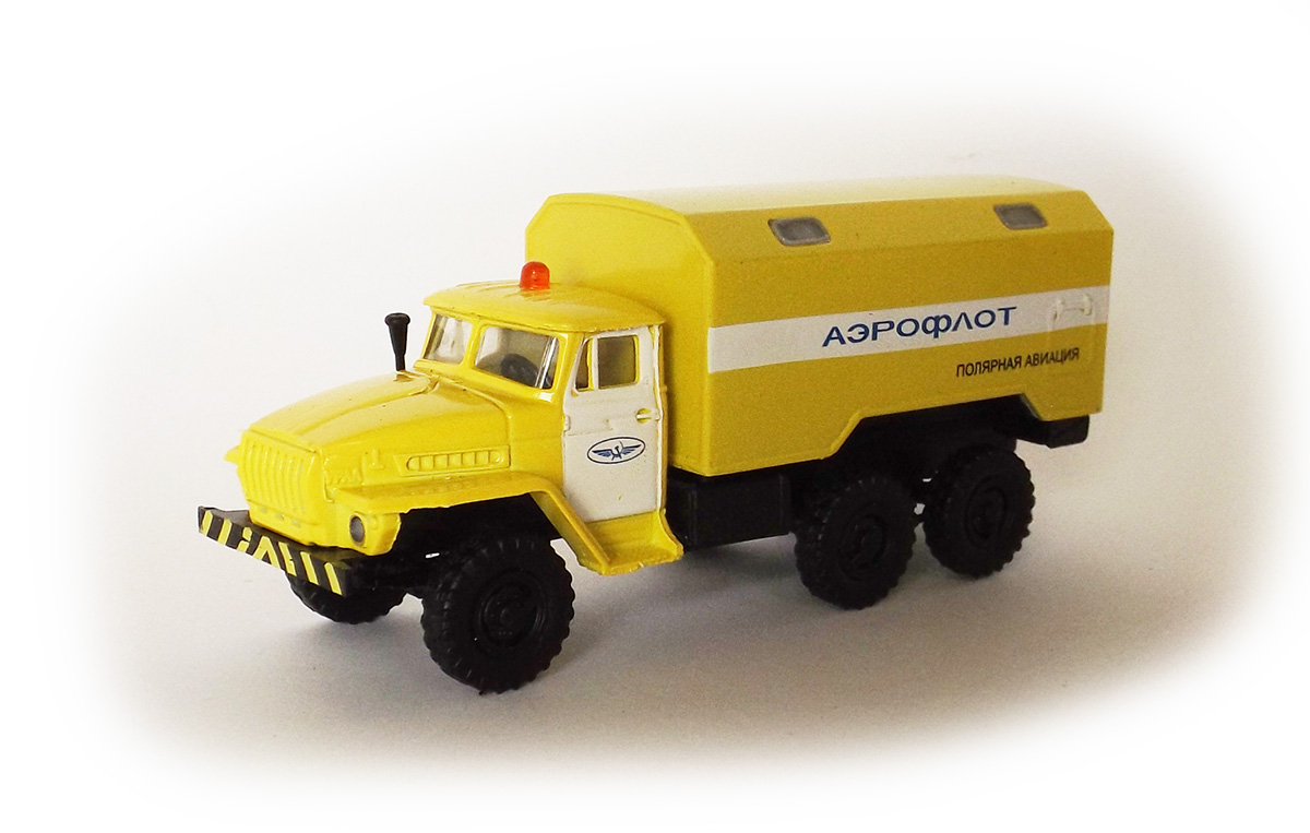 UkrAuto 300227: Ural truck with box 'Polar Aviation' Aeroflot
